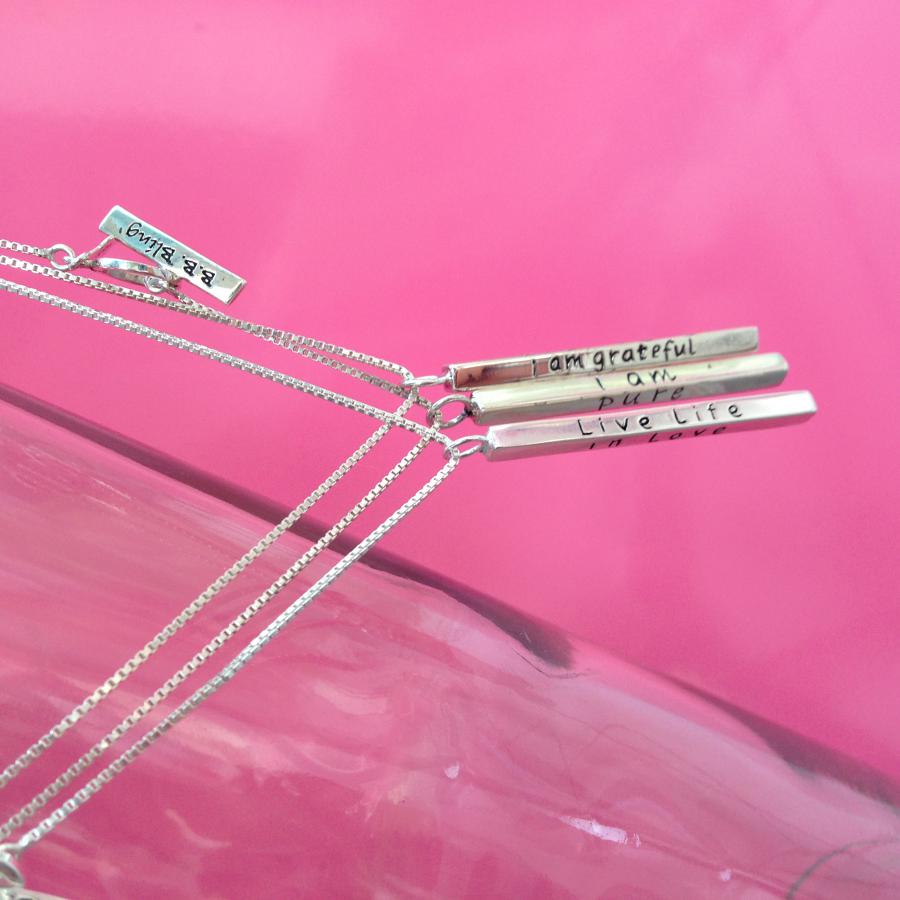 beth bell mantra necklace silver bali blossom bliss