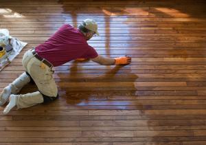 Wood floors can be brought back to life with a buff and coat job