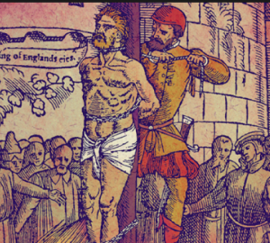 William Tyndall being burned at the stake