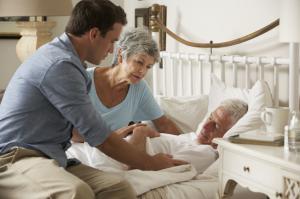 cancer patient receiving care at home
