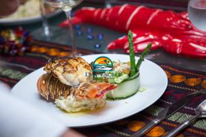 Lobster dinner on a luxury yacht chef