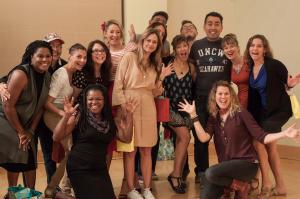 Photo of people on a stage, 2017 Creative Startups Winston Salem cohort