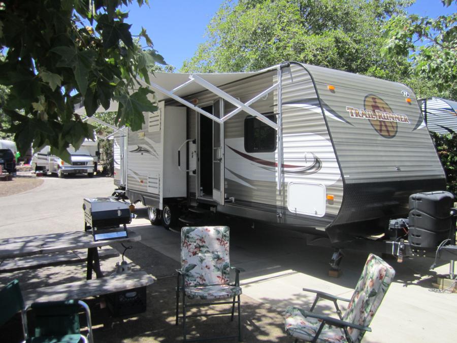 RV Rental set up at Ocean Mesa RV Resort in Santa Barbara, CA