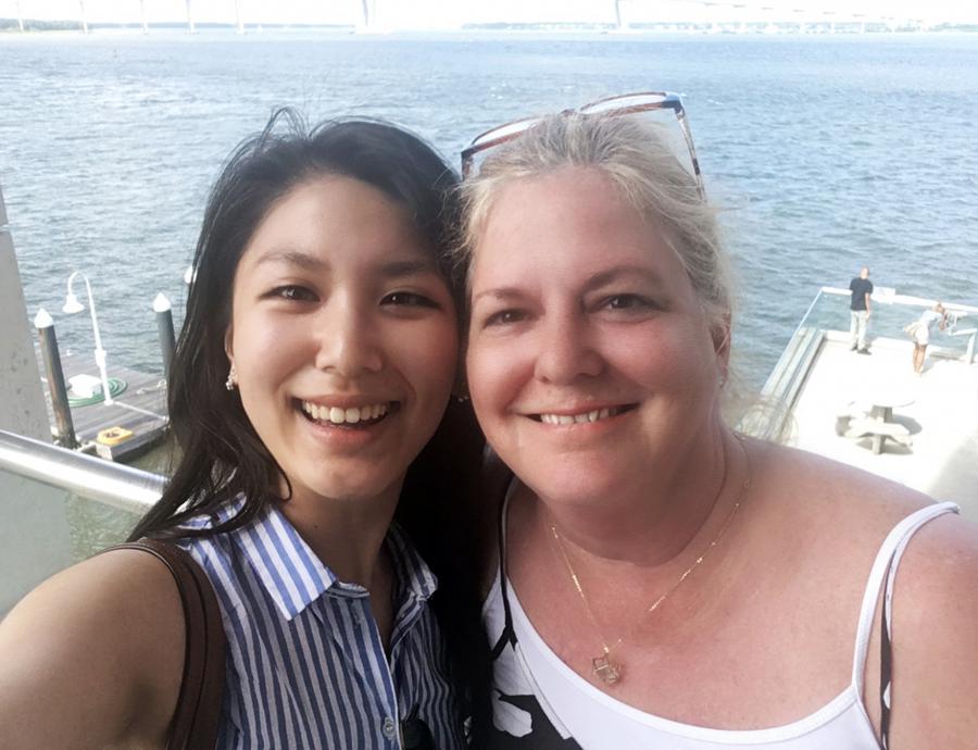 Sara Paek and "Mom" Kathleen Hatfield
