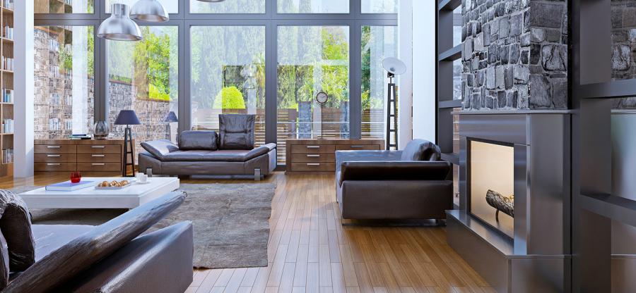 Home interior With Architectural Window Tint