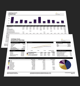 Performance, Balance Sheet, Allocation, Projected Income
