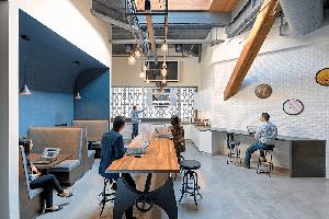 Installed Hand Crank Conference Table
