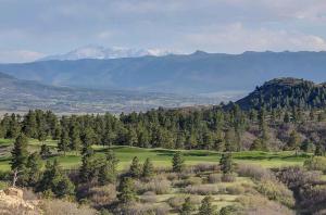 View of the Rocky Mountains from Daniels Park