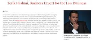 Terik Hashmi, Attorney Reputation Management (ORM) consultant