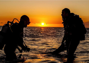 Preparing for a night dive